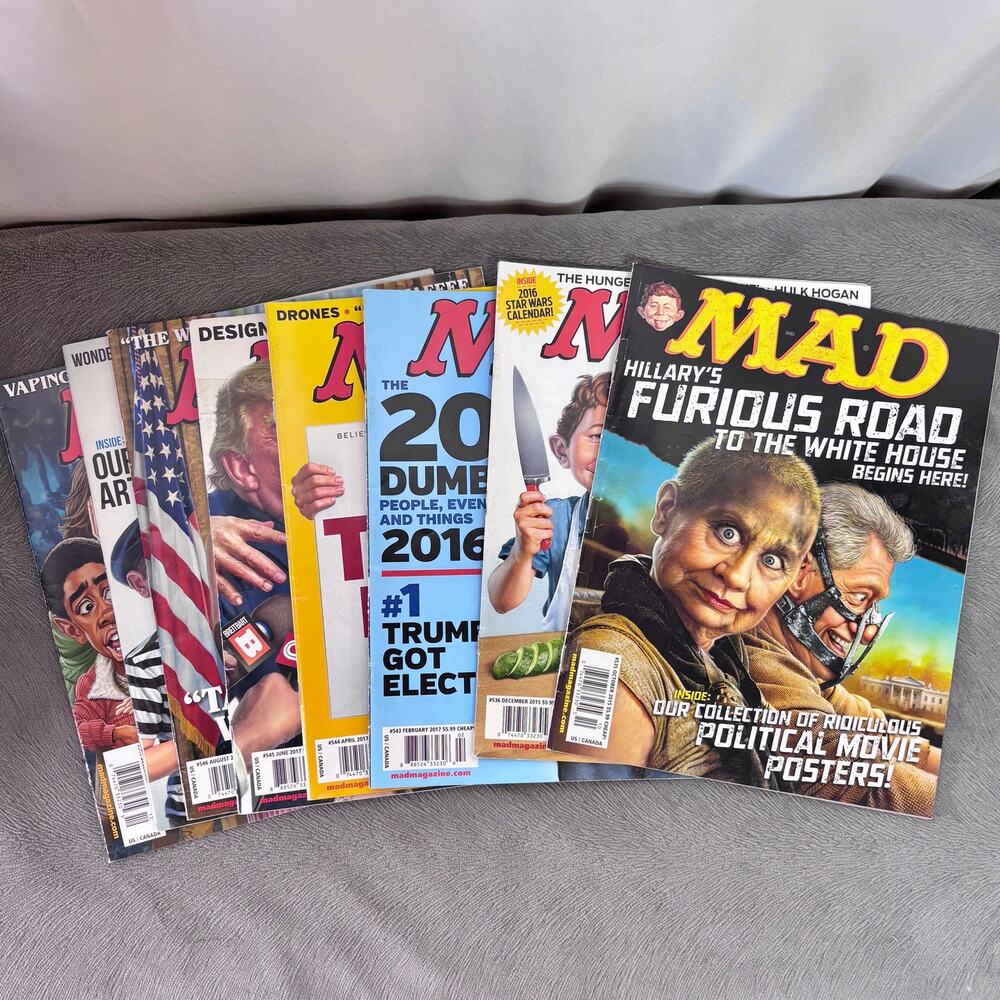MAD Magazine Lot of 8 Good Not Mint 2015 - 2017 535 + 536 + 543 thru 548